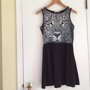 Leopard skater dress